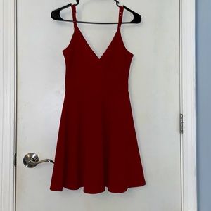 Red Mini Skater Dress